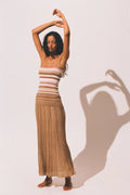 Rainbow Stripes Knit Maxi Dress