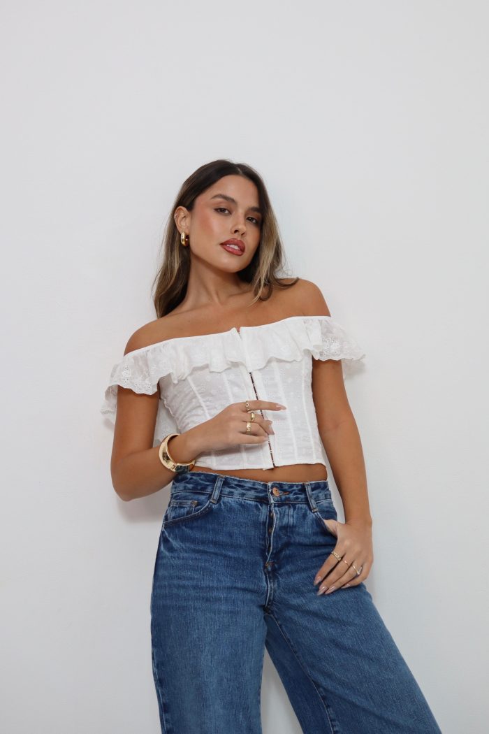 Wild Garden Off-Shoulder Corset