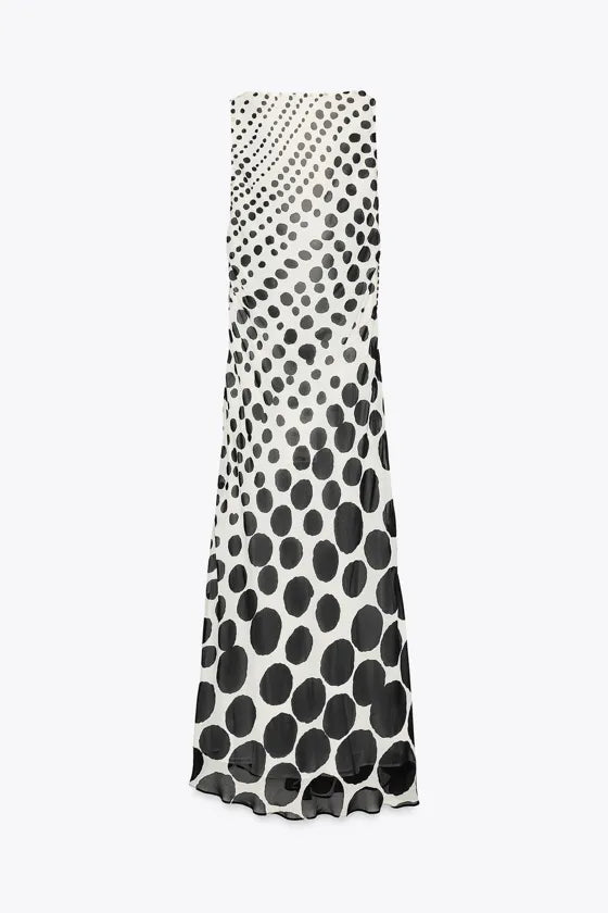 Dot Reverie Boatneck Gown