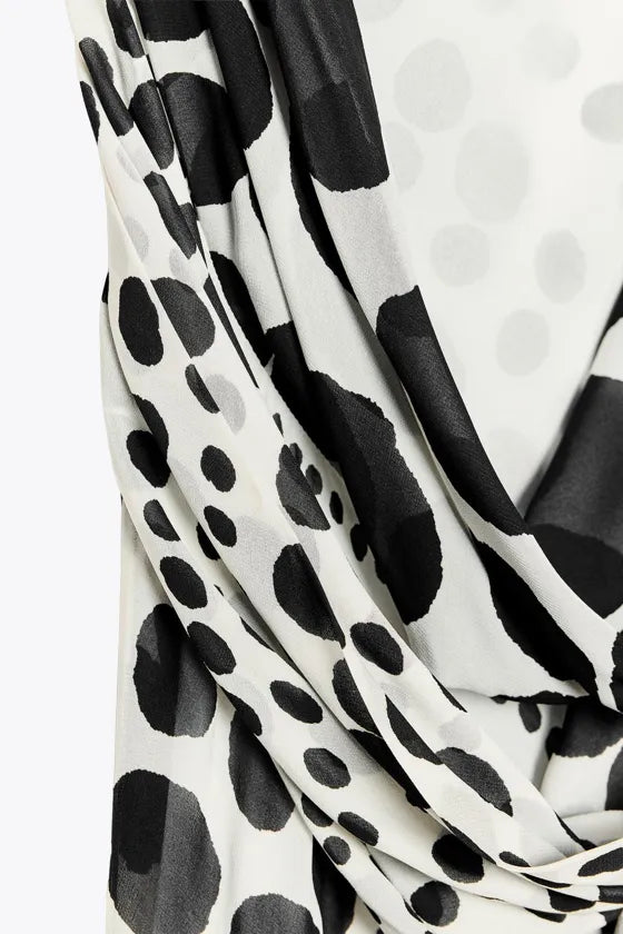 Dot Reverie Boatneck Gown