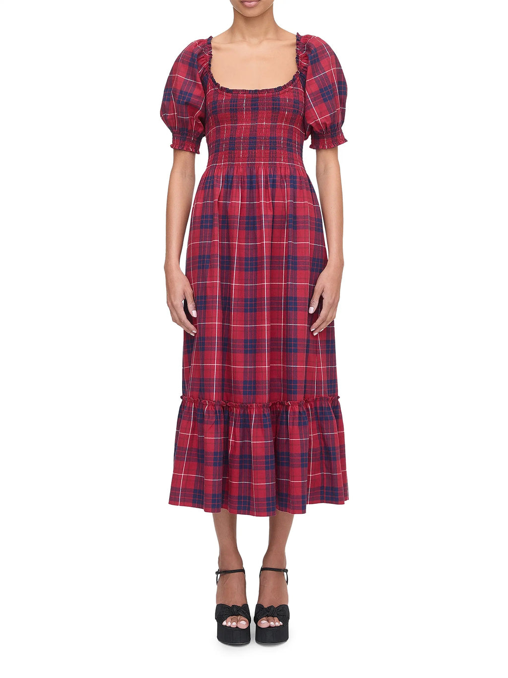 Plaid Maxi Dress – Timeless Holiday Charm