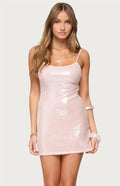 Pink Stardust Sequin Mini Dress