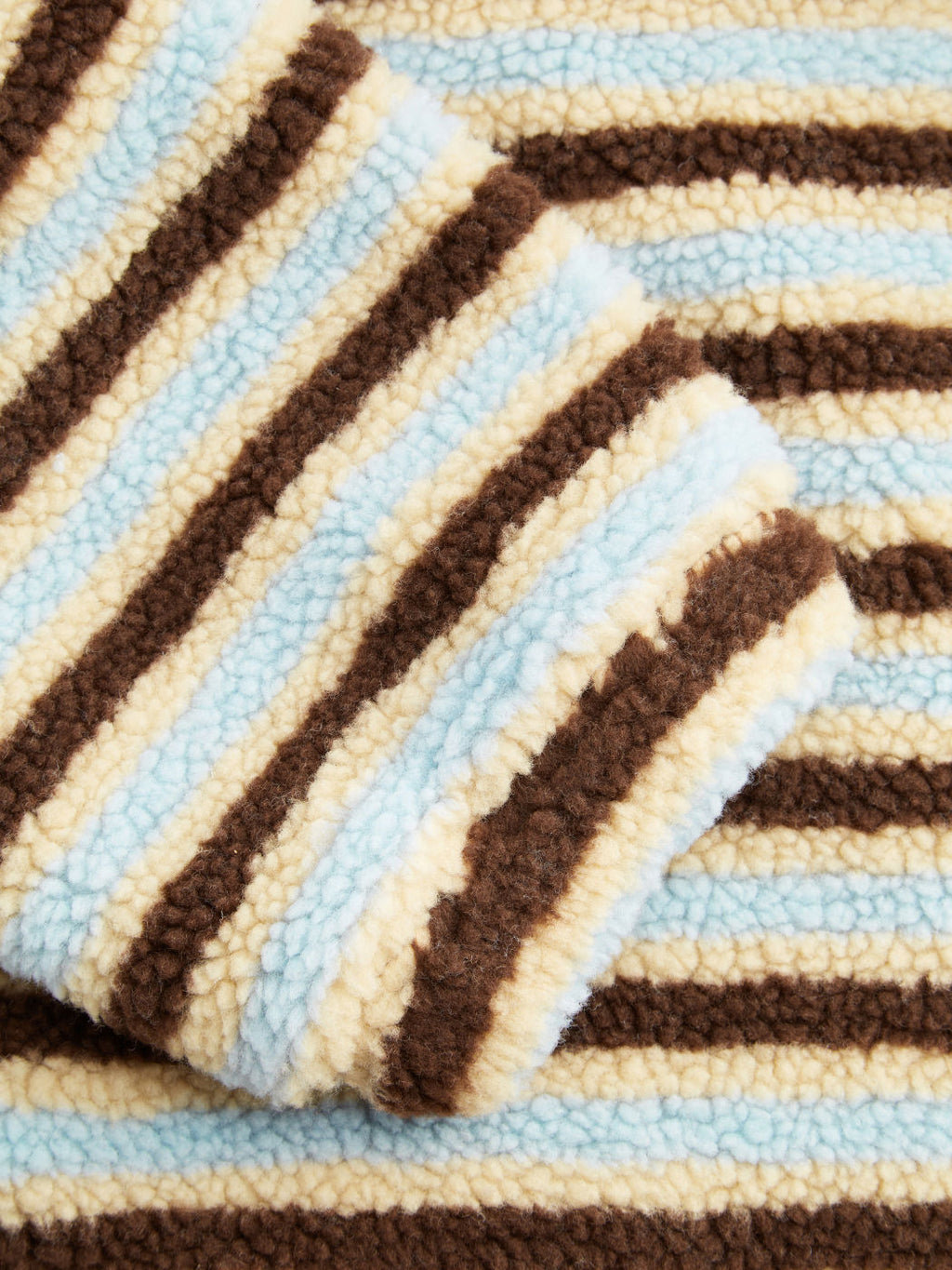 Multi-Color Stripe Sherpa Jacket
