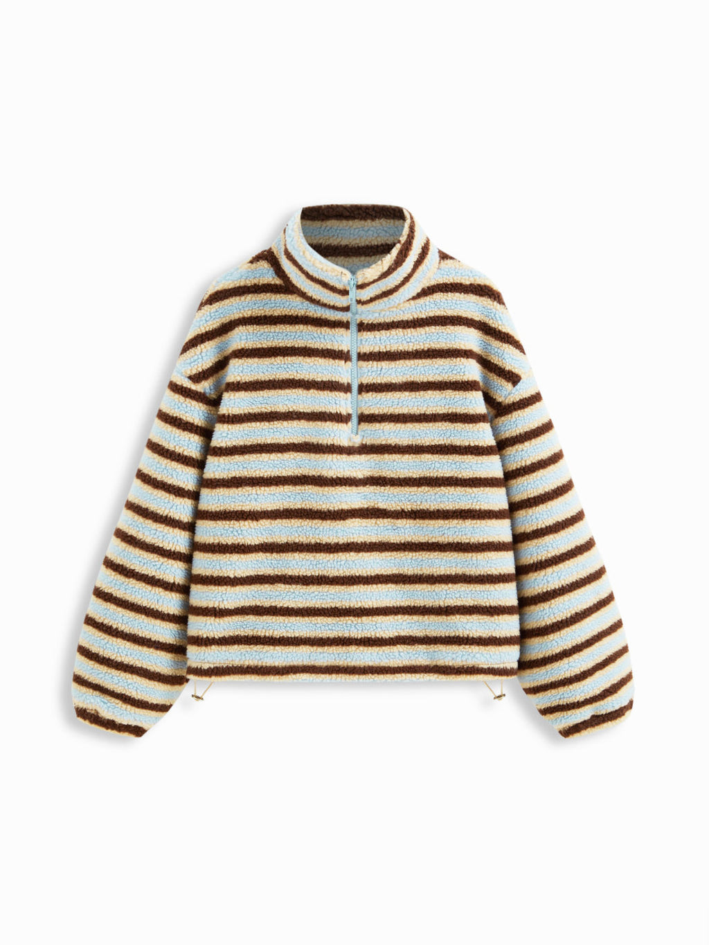 Multi-Color Stripe Sherpa Jacket