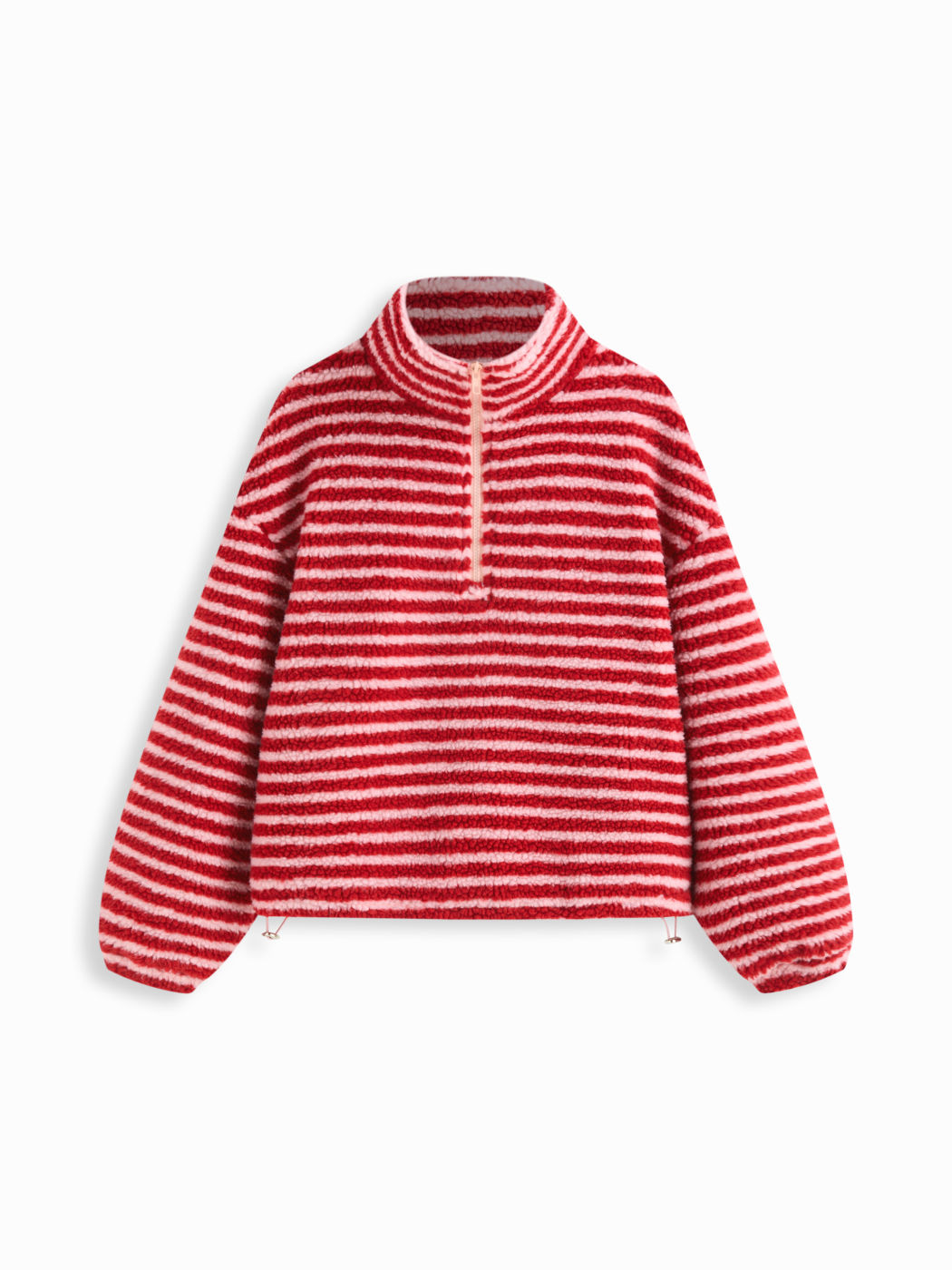 Two-Tone Sherpa Fleece Pullover