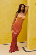 Sunset Ember Sequin Gown