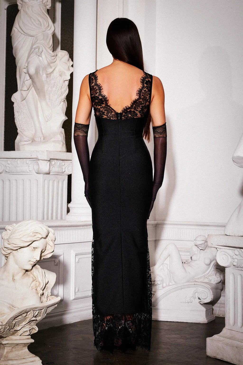 Noir Lace Siren Gown