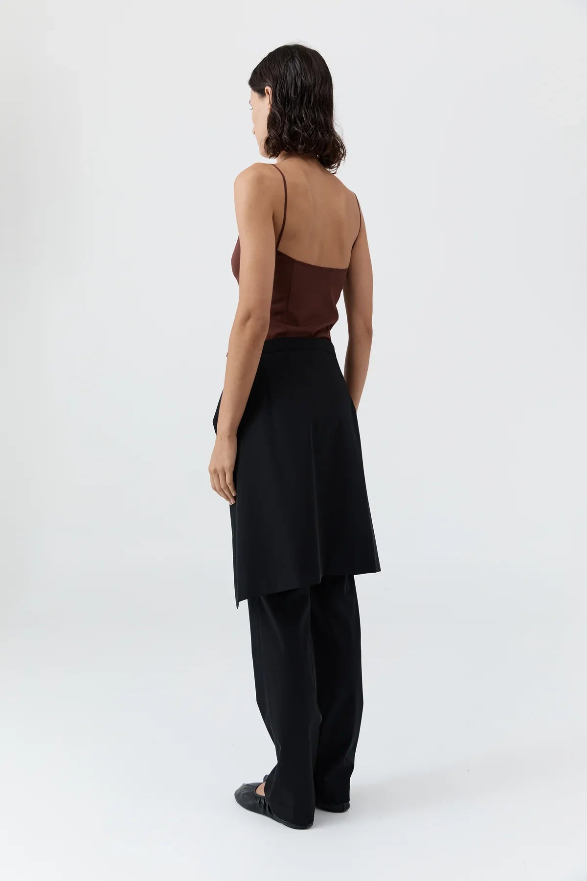 Brown Sheer Cami Crop Top