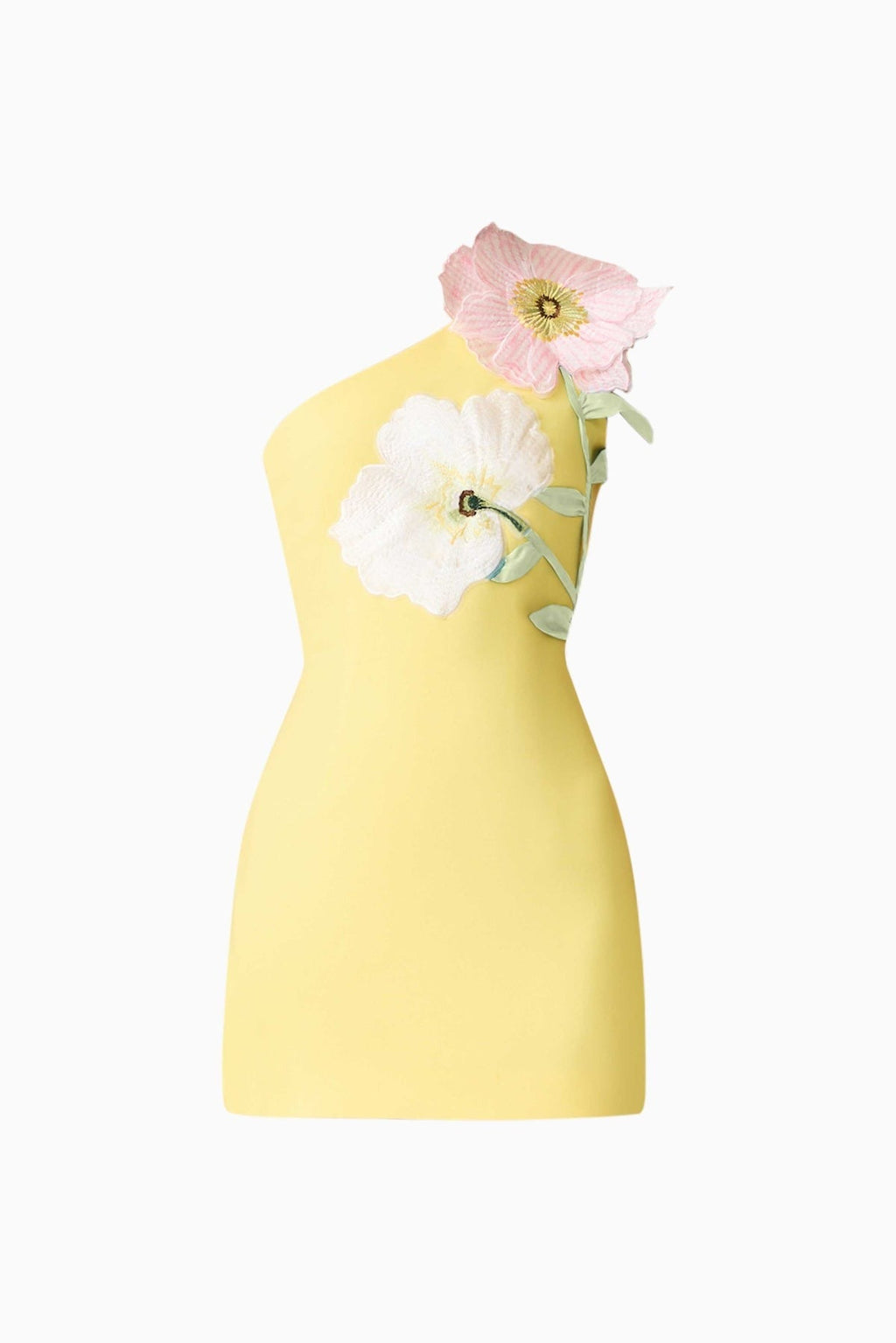 Hope One Shoulder Mini Dress - Yellow