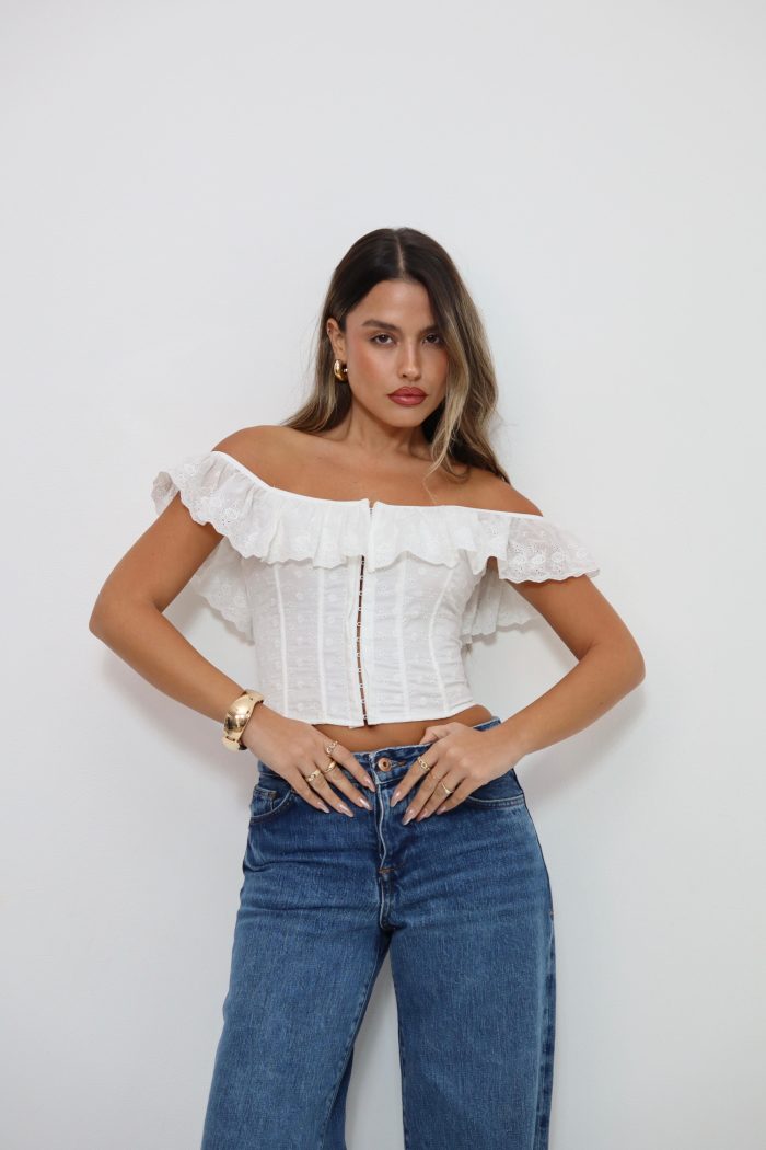 Wild Garden Off-Shoulder Corset