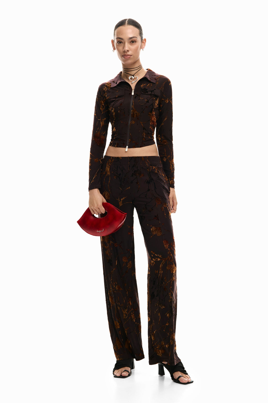 Cocoa Bloom Fitted Top