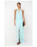 Sky Whisper Cross-Back Gown