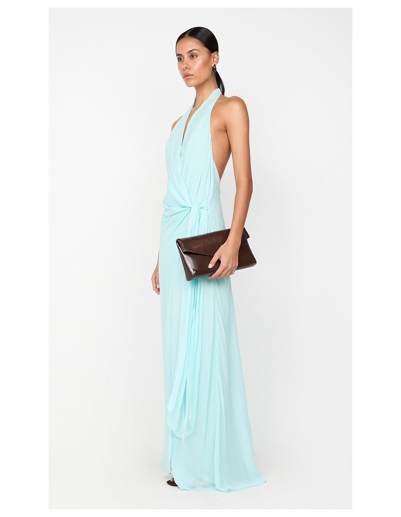 Sky Whisper Cross-Back Gown