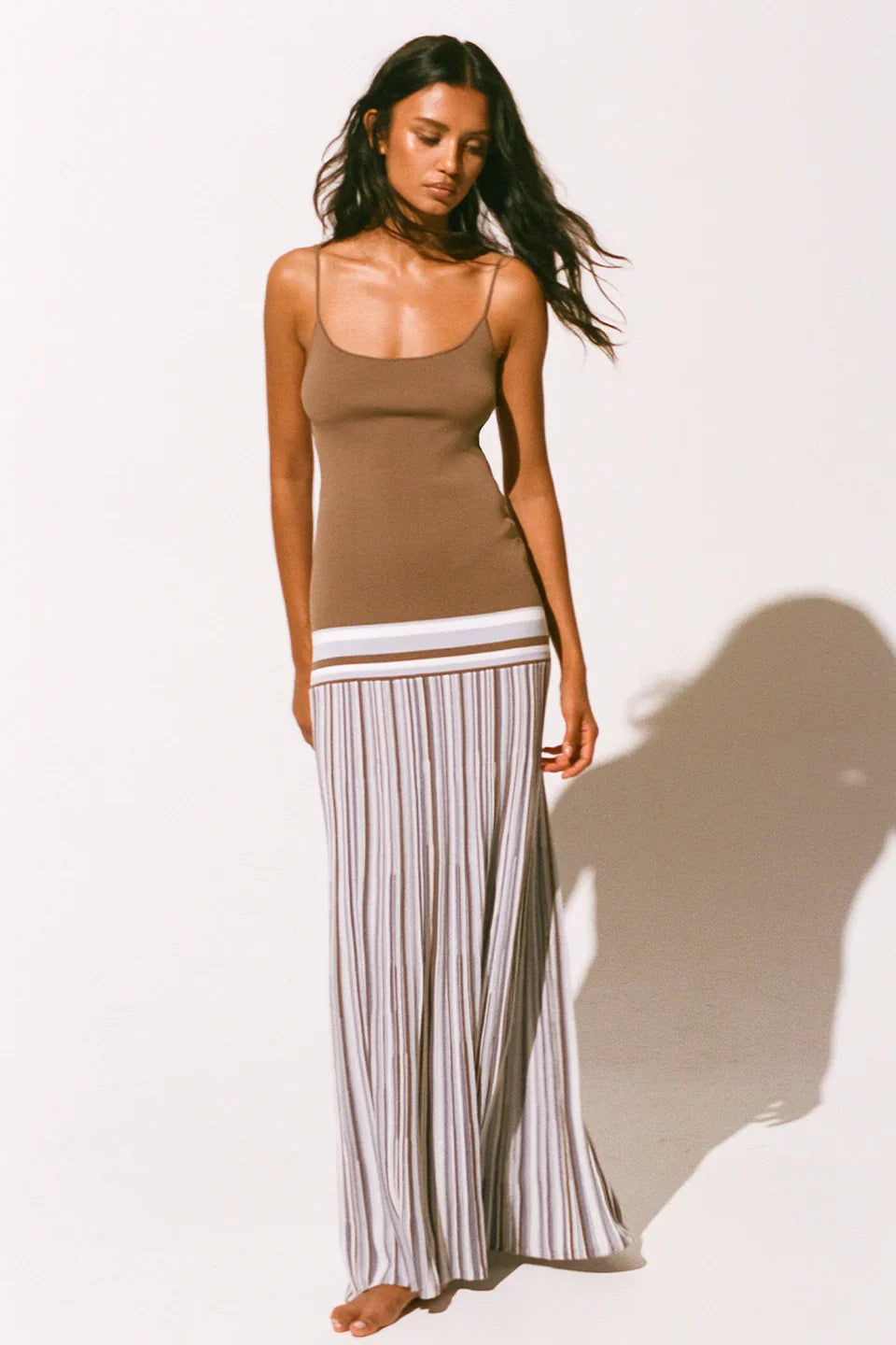 Amber Tide Colorblock Maxi Dress