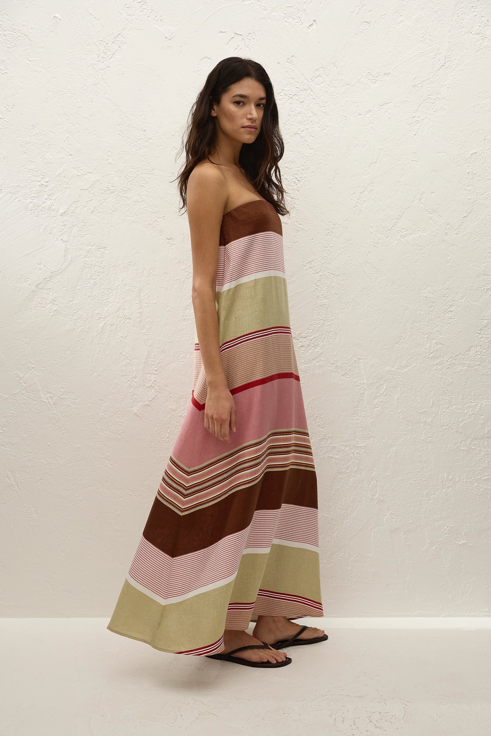 Light Purple Striped Dress