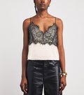 Ivory Noir Lace Satin Top