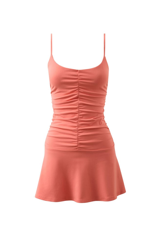 Watermelon Ruffle Bodycon Mini Dress