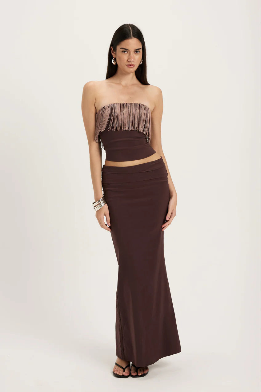 Violet Curve Midi Skirt