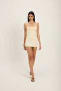 Cream Bodycon Mini Skirt