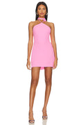 Blush Bloom Halter Mini Dress