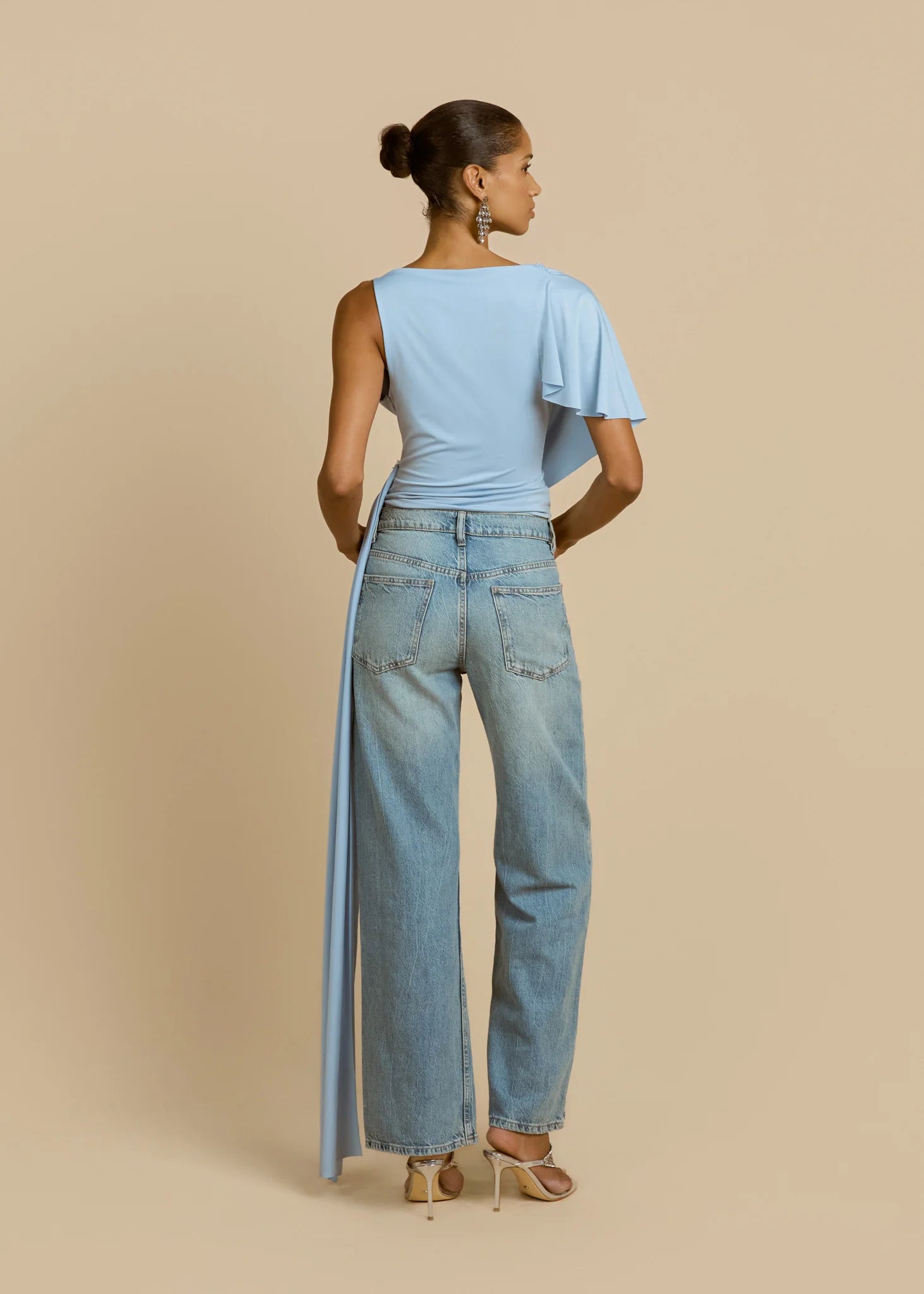 Sky Drift Asym Wrap Top