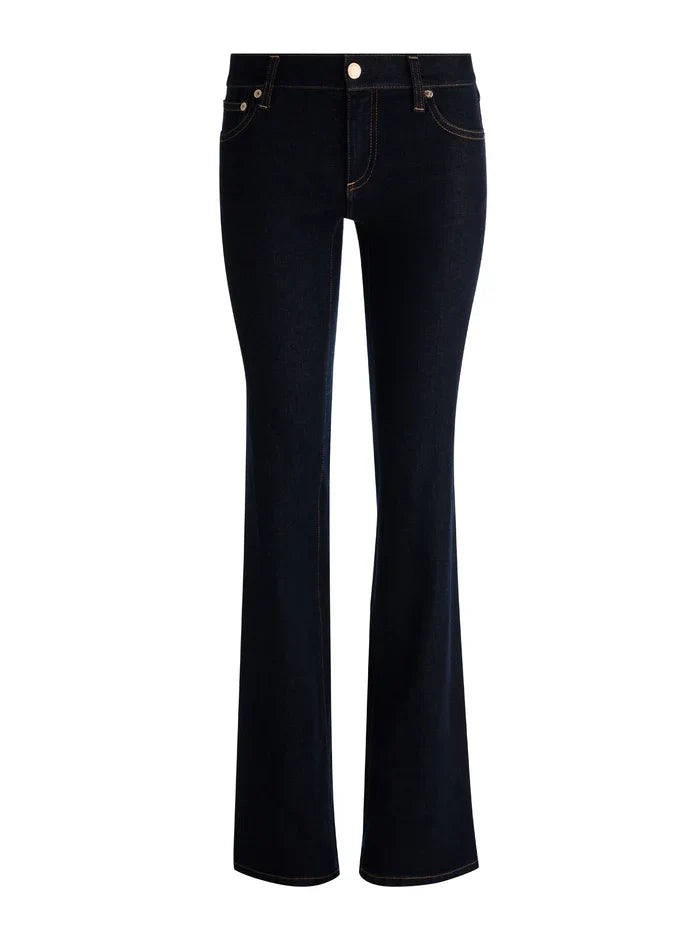 Dark Blue Low-Rise Bootcut Jeans