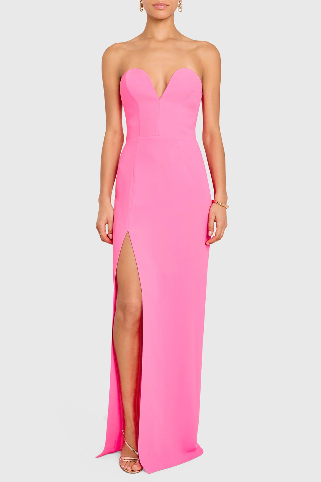 Rosefire V-Slit Maxi Dress