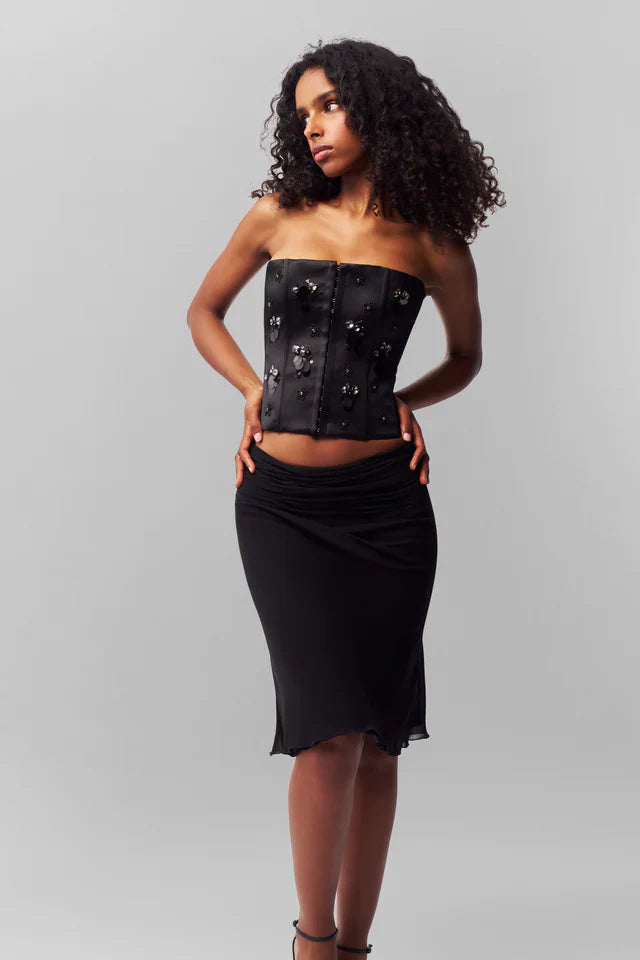 Midnight Crystal Corset Top