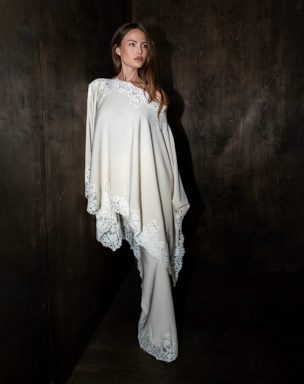 Almond Drift Satin Maxi Skirt