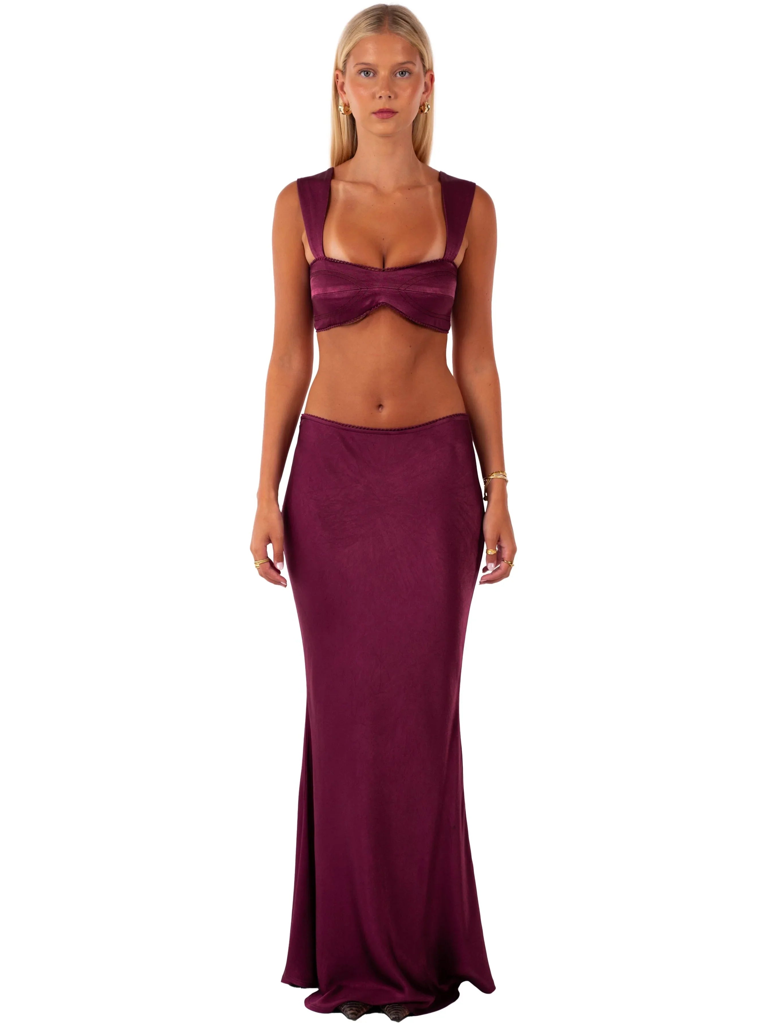 Burgundy Tie Muse Bralette
