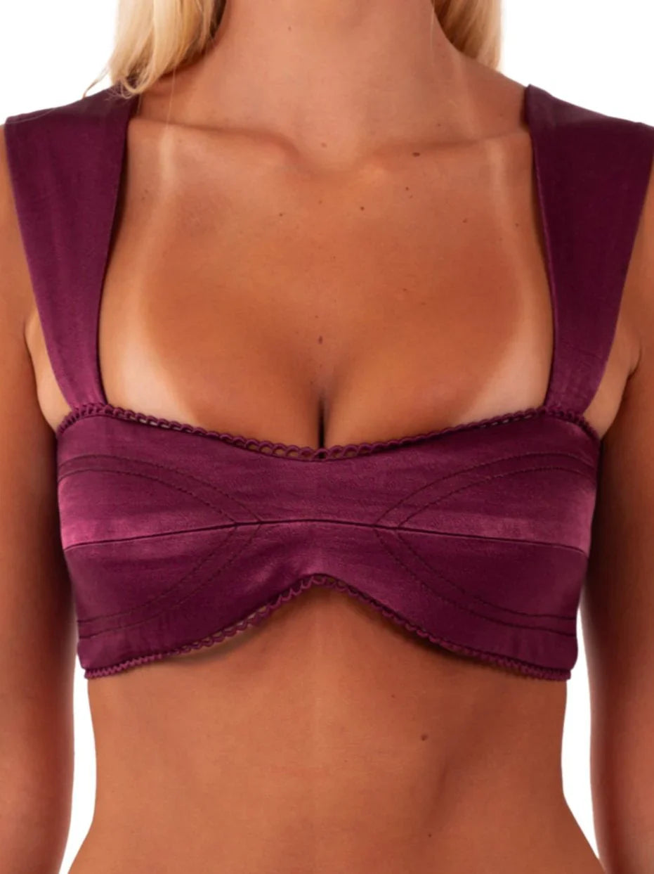 Burgundy Tie Muse Bralette