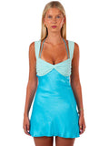 Sky Twist Satin Dress