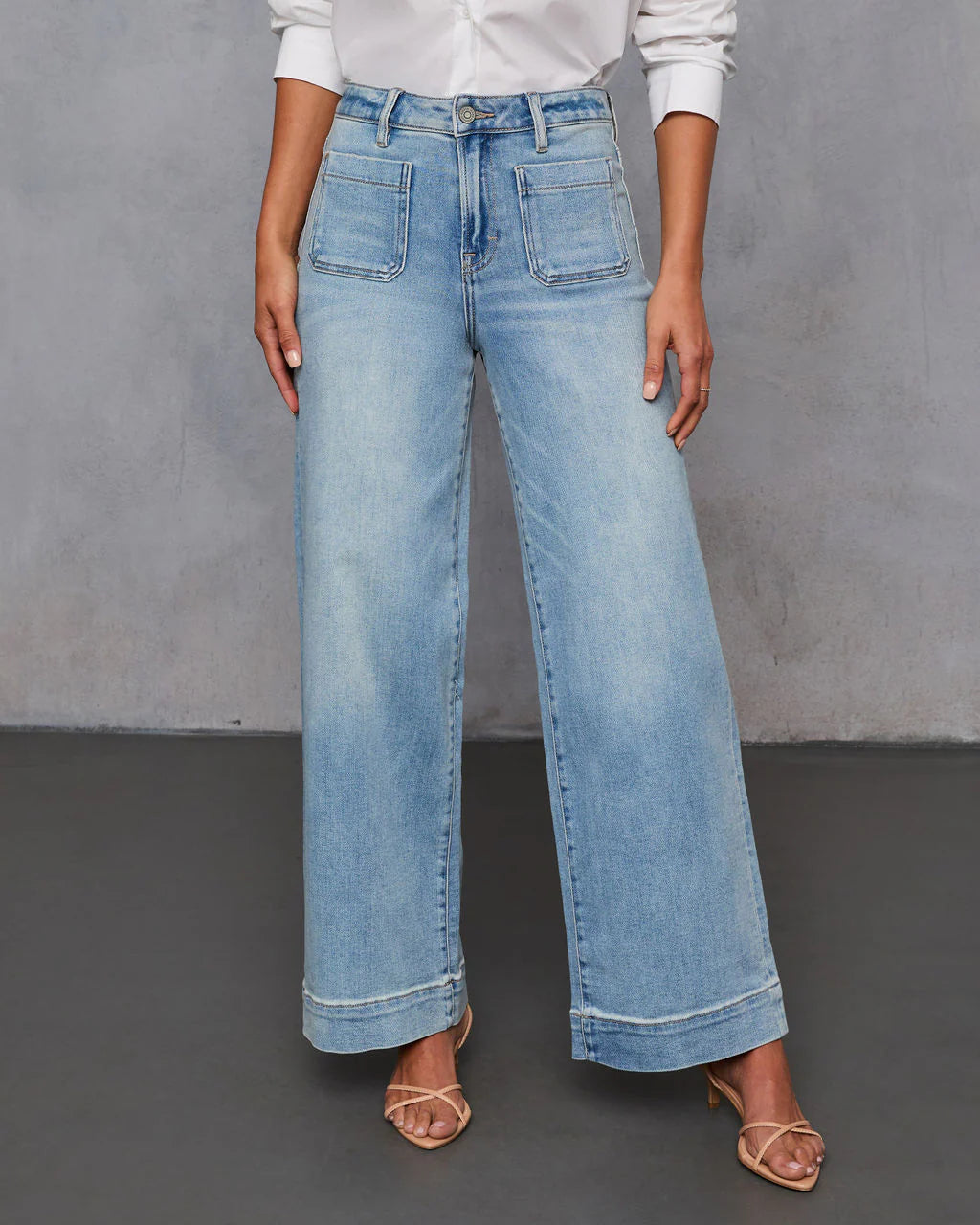 Janis Super Stretch Wide Leg Jeans
