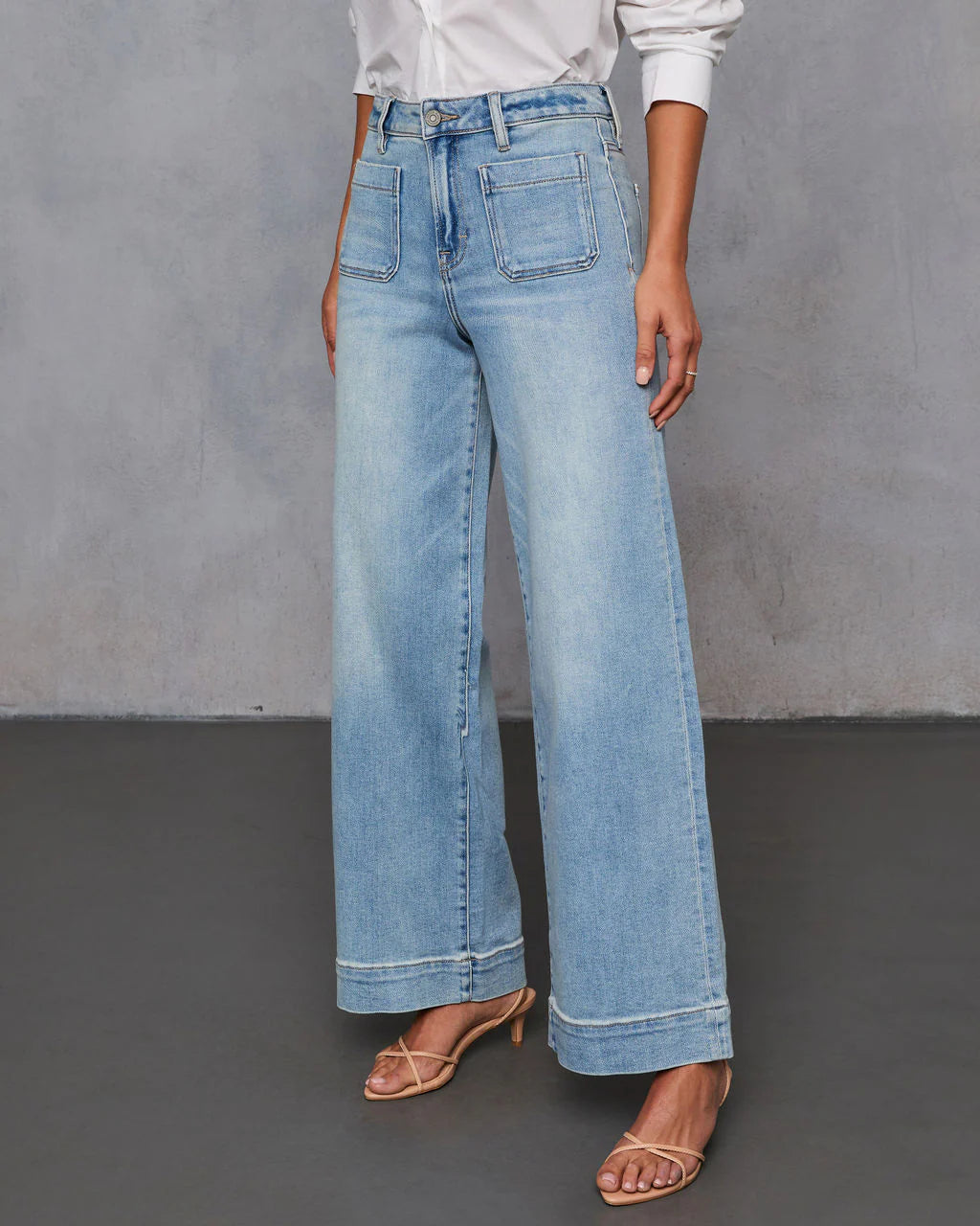 Janis Super Stretch Wide Leg Jeans
