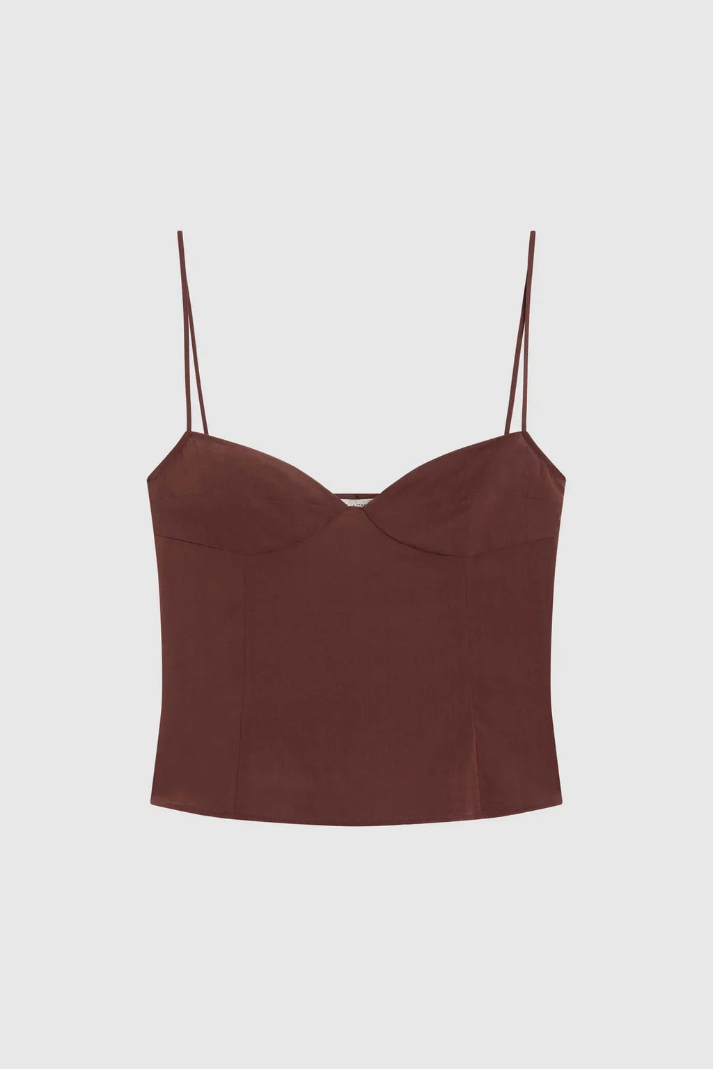 Brown Sheer Cami Crop Top