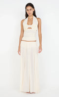 Ivory Bloom Halter Top