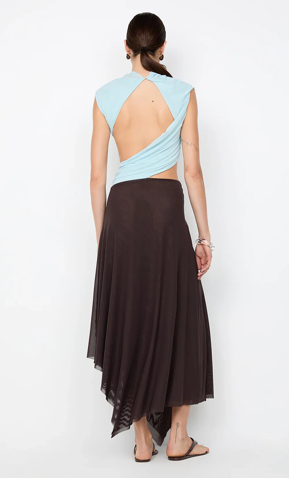 Sky Illusion Mesh Midi Dress