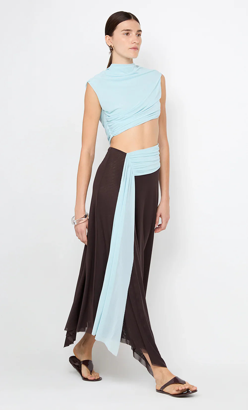 Sky Illusion Mesh Midi Dress
