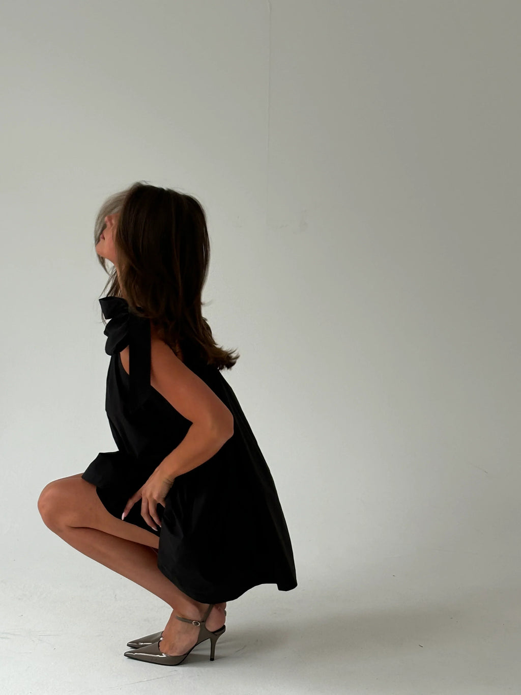 Midnight Puff Kiss Mini Dress