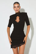 Midnight Lace Allure Mini Dress