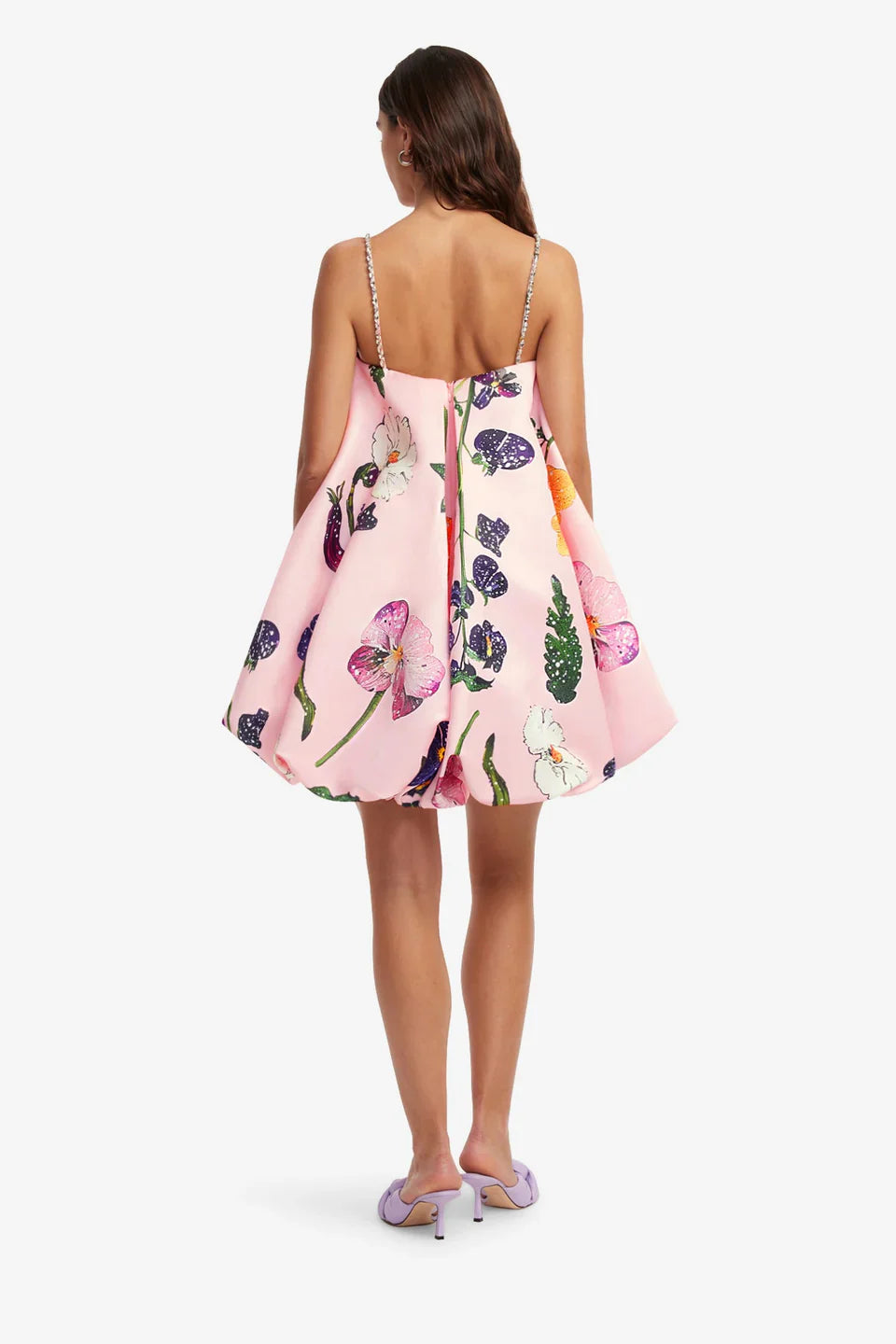 Rosy Bloom Puff Mini Dress