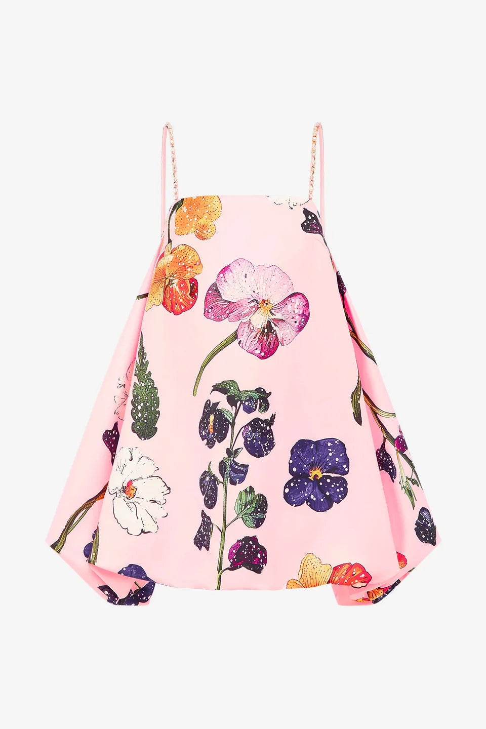 Rosy Bloom Puff Mini Dress