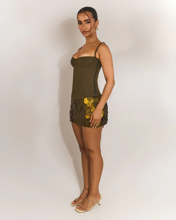 Olive Siren Lace-Up Corset