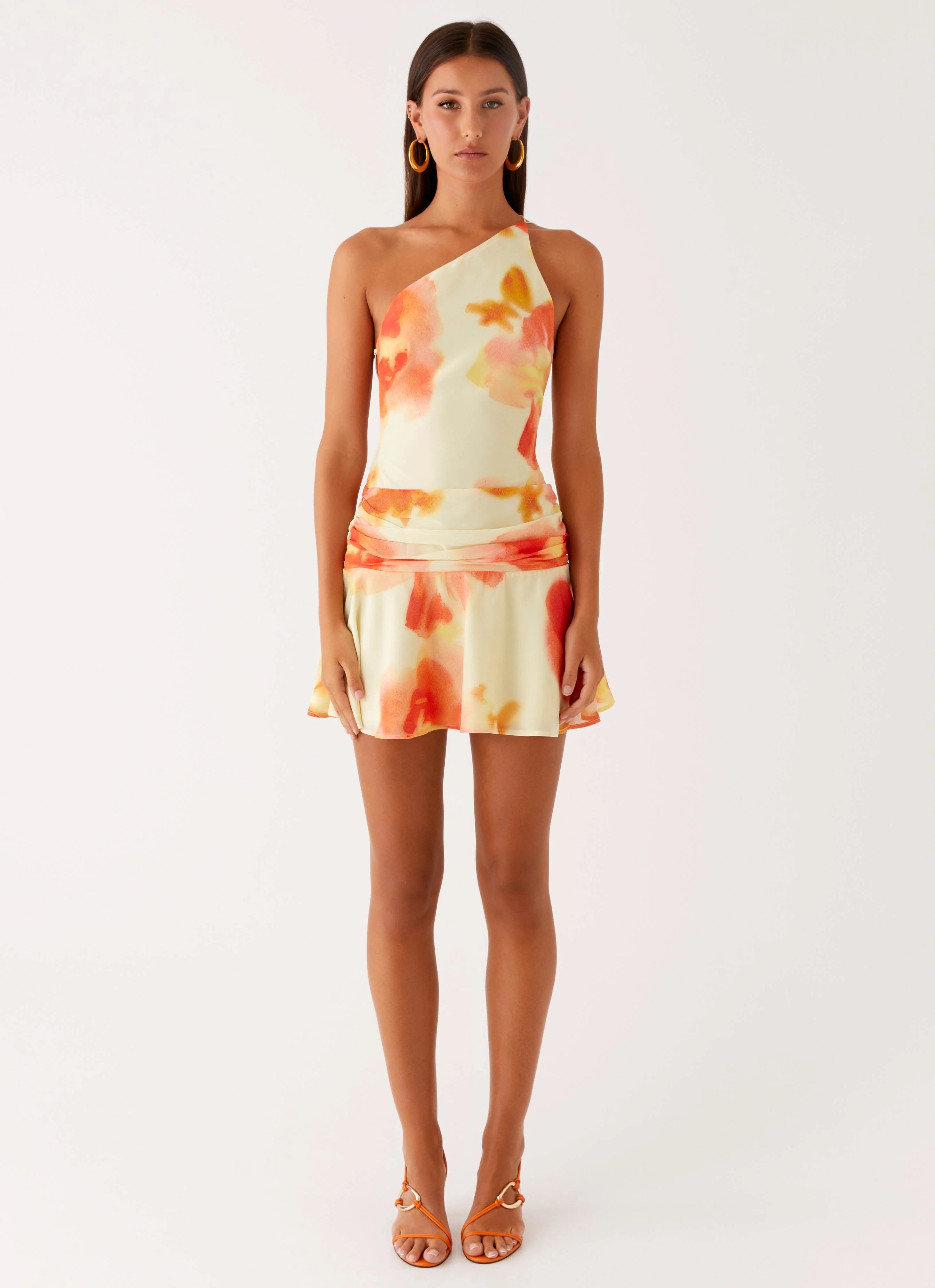 Backless One-Shoulder Mini Dress