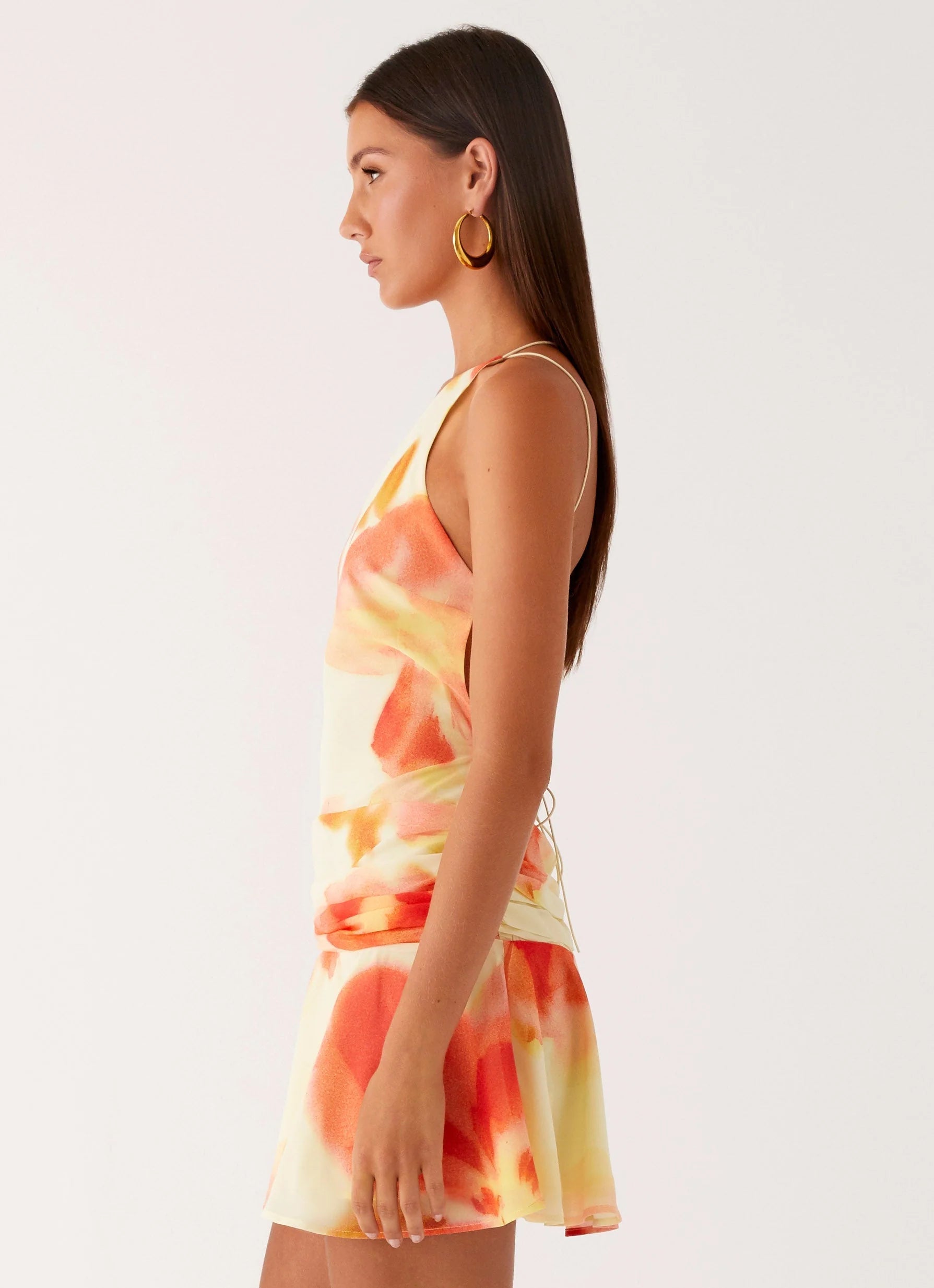 Backless One-Shoulder Mini Dress