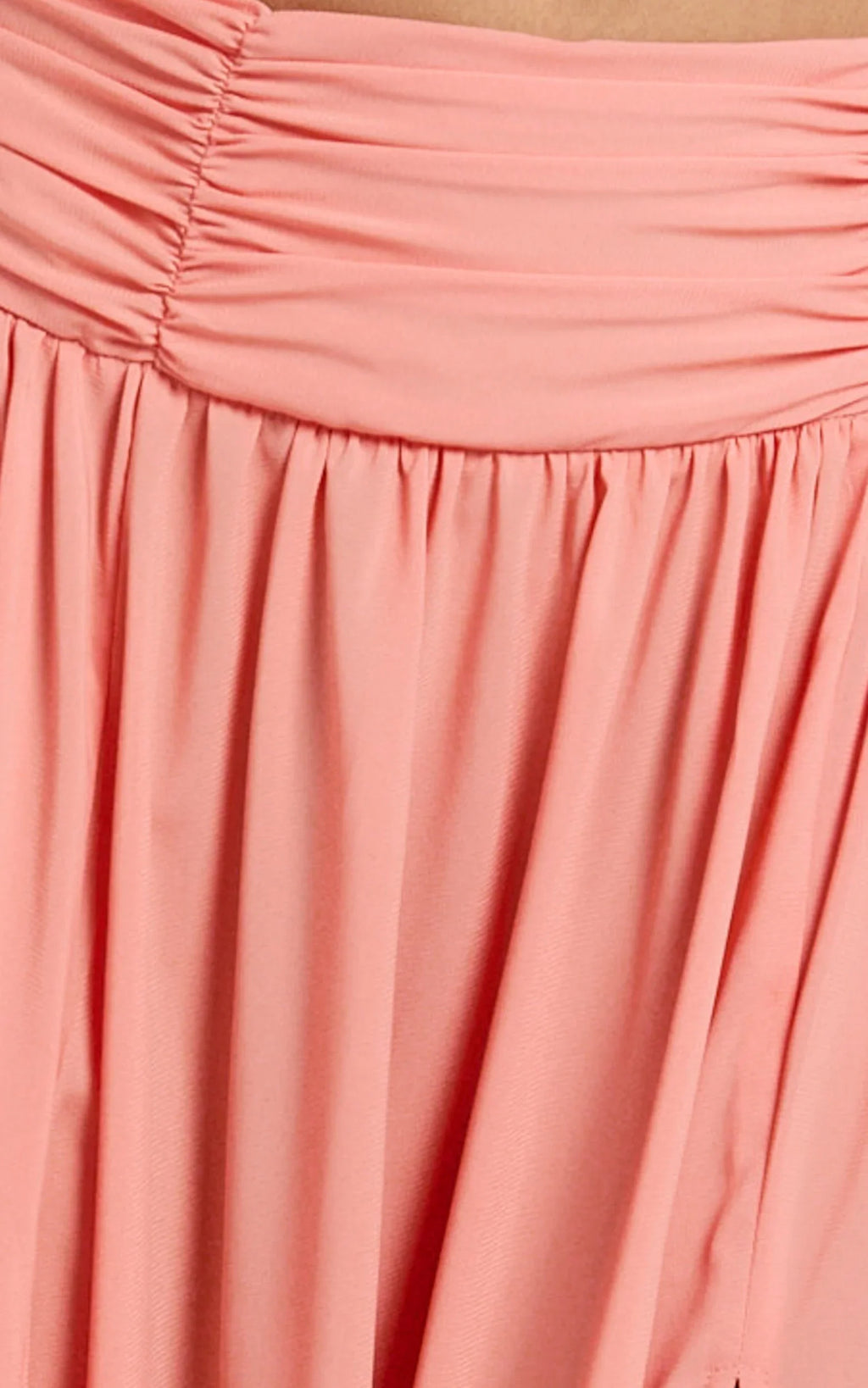 Watermelon Chiffon Slit Maxi Skirt