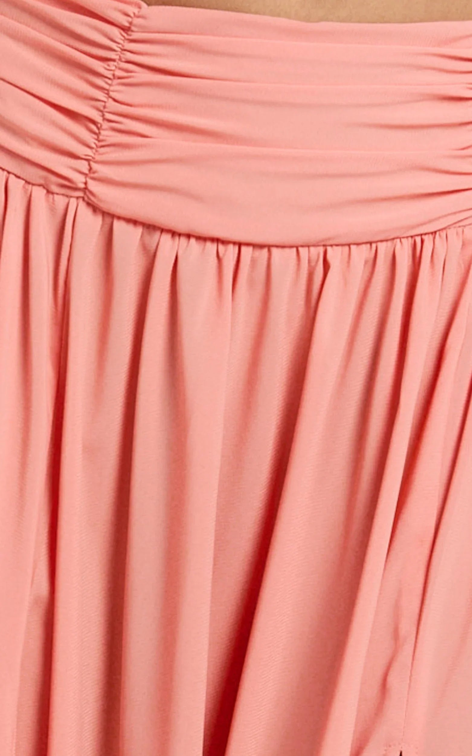 Watermelon Chiffon Slit Maxi Skirt