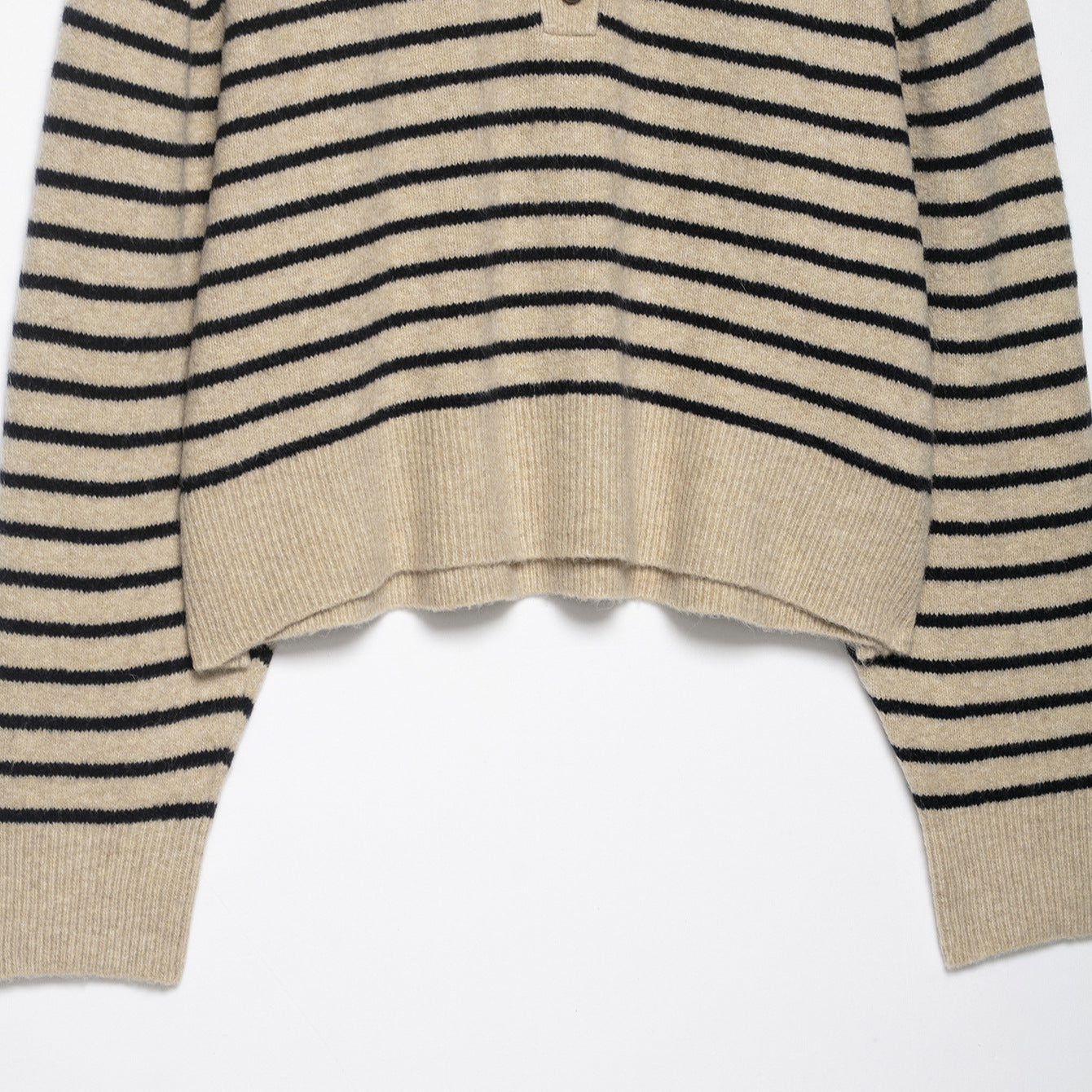 Striped Crew Neck Knit Cardigan – Classic Cozy Layer