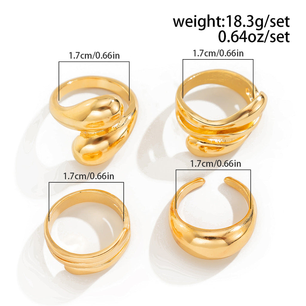 Lunara Layered Disc Bracelet Set