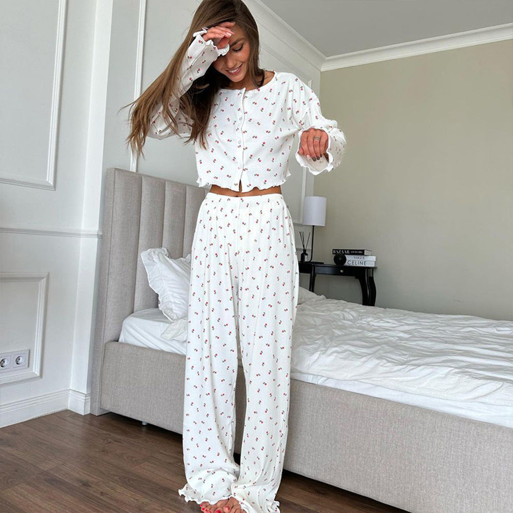 Flora Print Pajama Set – Cozy Bloom Vibes